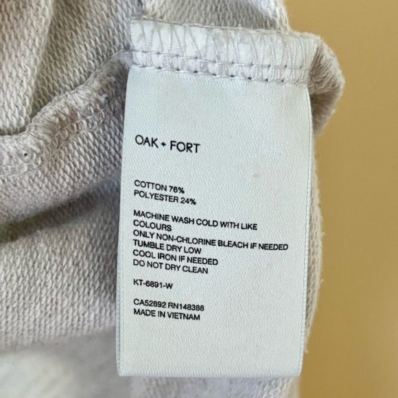 OAK + FORT| Men's Light Heather Grey Knit Crew Neck Sz XS - Picture 3 of 5